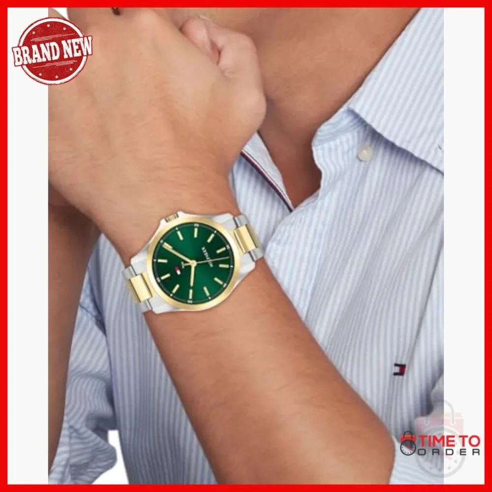 Men's Stainless Steel Quartz Watch, 42mm, Water Resistant, Modern Timepiece
